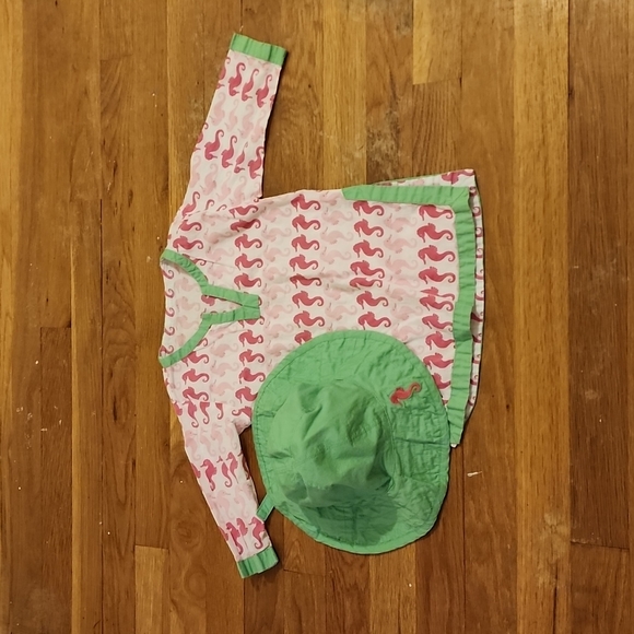 Pottery Barn Kids Swim Pottery Barn Baby Girl Beach Cover Up And Hat Poshmark